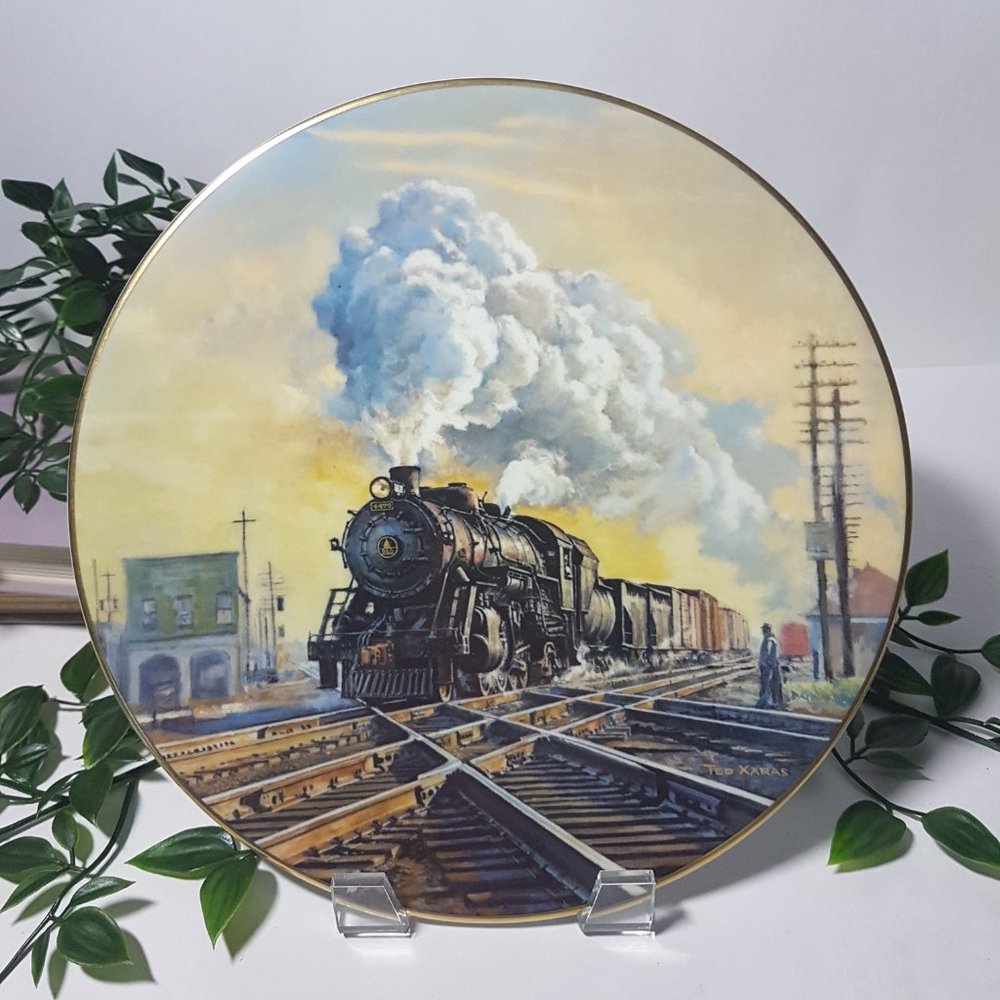 Set of 4 AMERICAN STEAM Collectors Plates United States Rail USA Rail US Rail - Picture 8 of 14